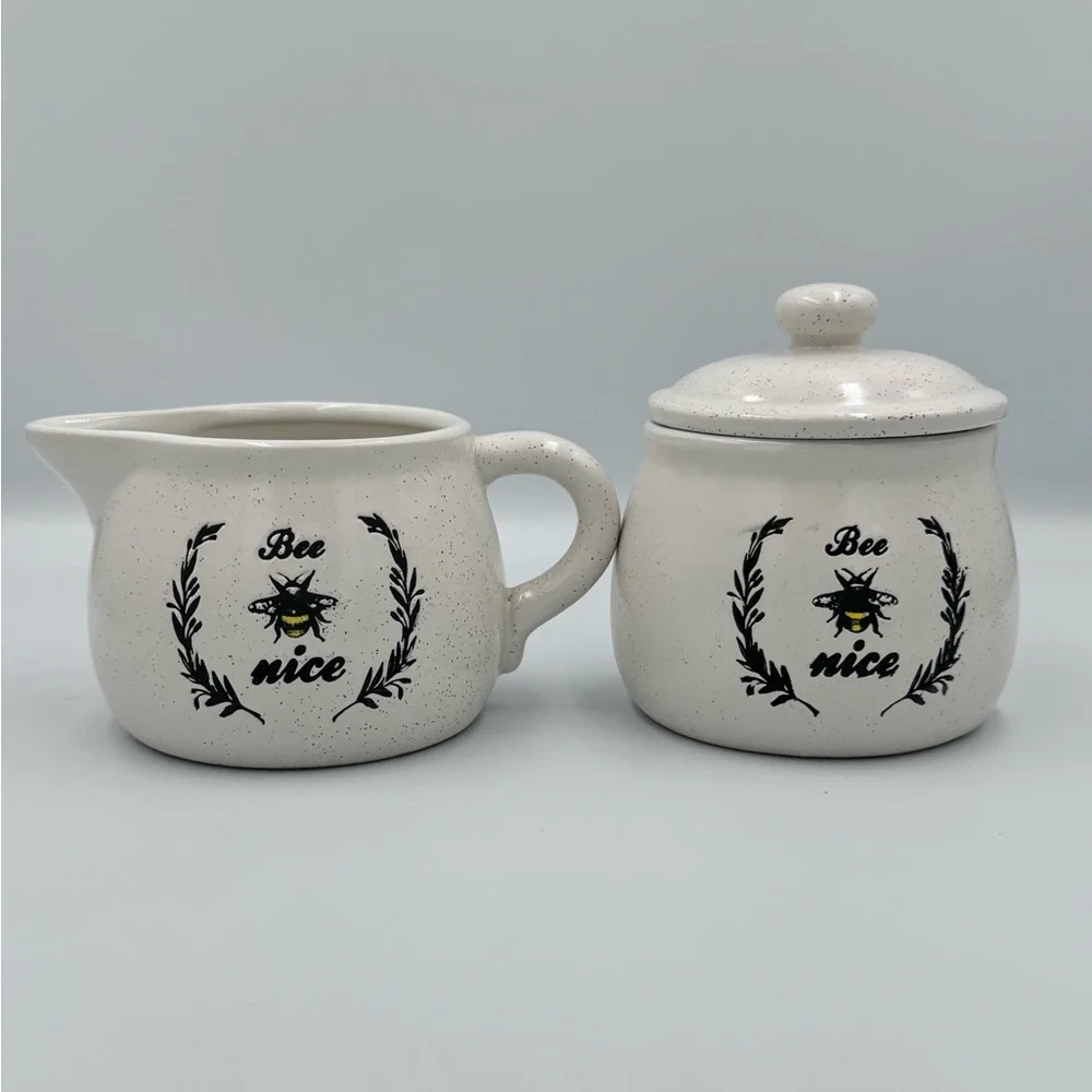 Bee Collection “Bee Nice” Ceramic Sugar & Creamer Set